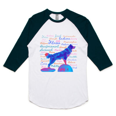 HDT&R Geeky Fitness Raglan 3/4 top Thumbnail